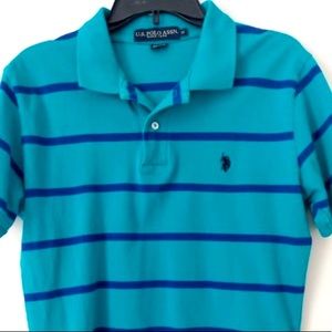 U.S. Polo Assn. Striped Blue Polo Shirt